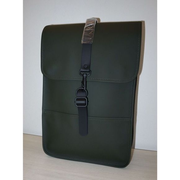 RAINS 12800 Unisex One Size Green Mini Waterproof Backpack - Picture 1 of 13